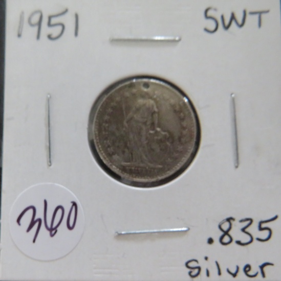 1951- 1/2 Fr. Silver