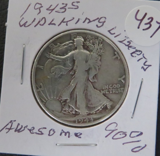 1943- S Walking Liberty Silver Half Dollar
