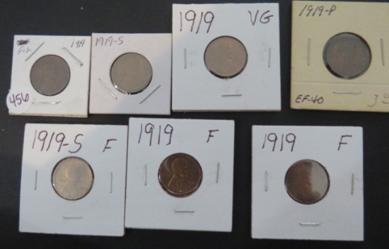 (13)1911-1919-  Wheat Head Pennies