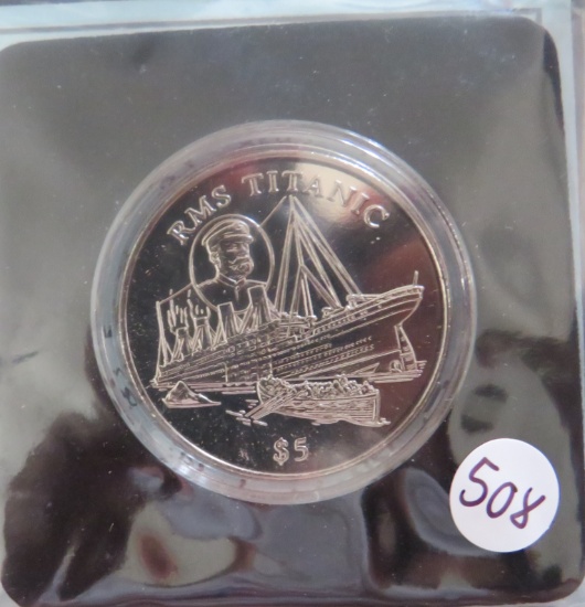 1998-RMS Titanic 5 Dollar Coin