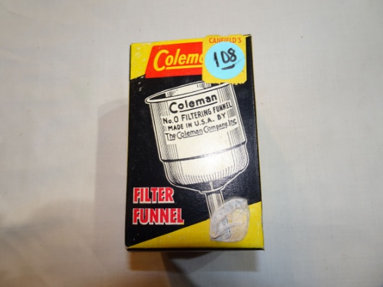 Coleman Filter Funnel Vintage NIB