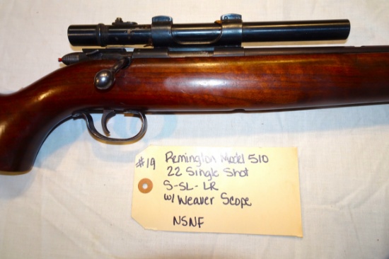 Remington Model 510 22 Single Shot S-SL-LR w/Weaver Scope