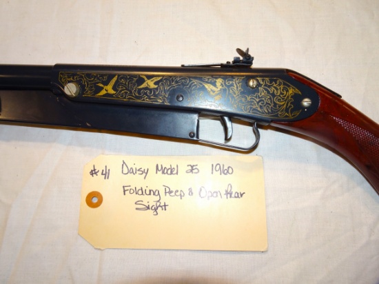 Daisy Model 25 BB Gun 1960 Folding Peep & Open Rear Sight