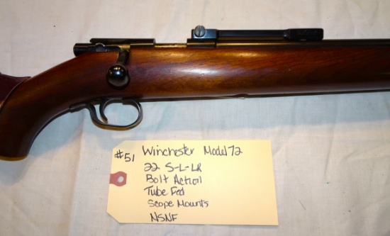 Winchester Model 72 22 S-L-LR Bolt Action Tube Fed