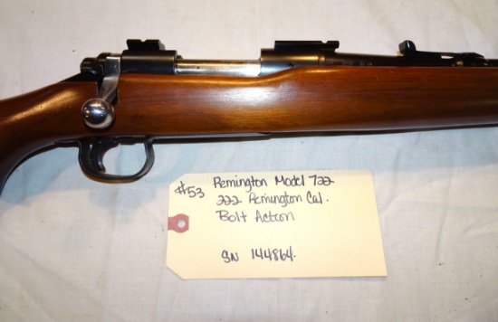 Remington Model 722 222 Remington Cal Bolt Action