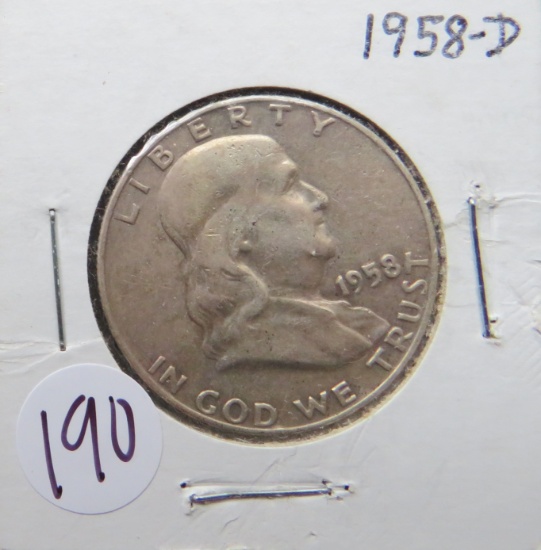 1958-D Franklin Half Dollar