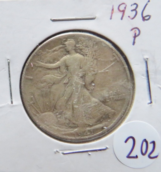 1936-P Walking Liberty Silver Half Dollar