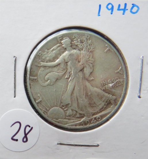 1940- Walking Liberty Silver Half Dollar