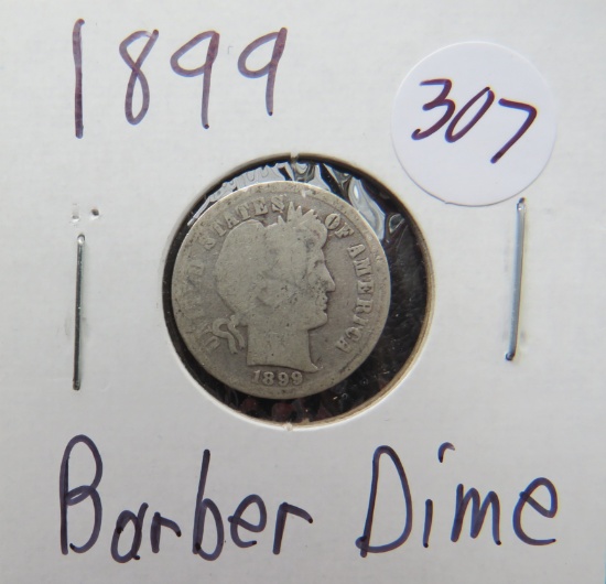 1899- Barber Dime