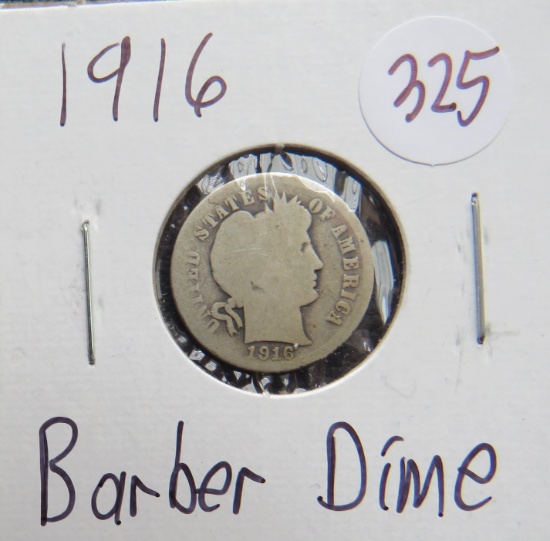 1916- Barber Dime