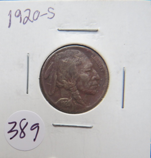 1920- S Buffalo Nickel