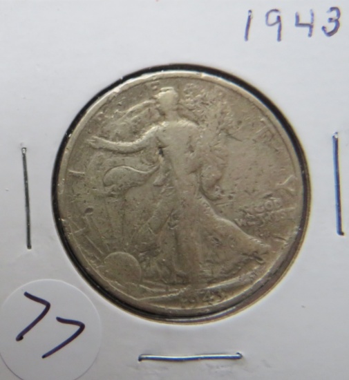 1943- Walking Liberty Silver Half Dollar