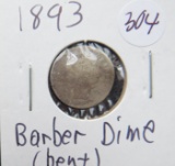 1893- Barber Dime