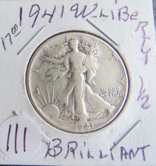 1941- Walking Liberty Half Dollar