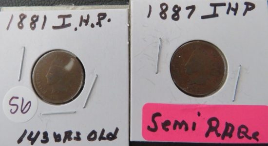 1881 & 1887 Indian Head Penny