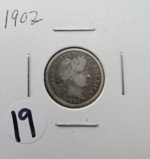 1902- Barber Dime