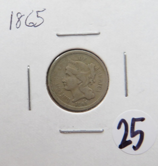 1865- 3 Cent Nickel