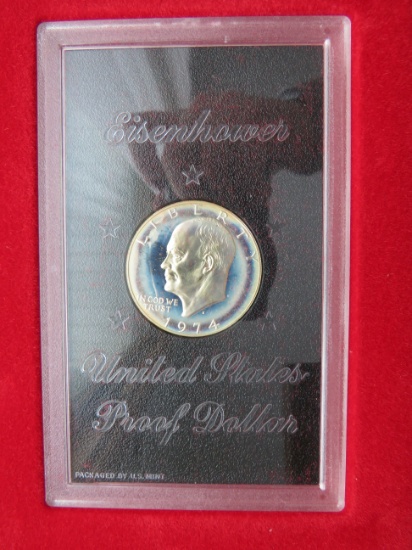 1974- Eisenhower Proof Dollar in Box