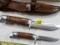 North American Hunting Club Classic Western Combo Knife Set in Sheath