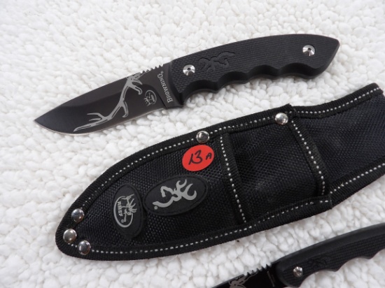 Browning RMEF 2 Fixed Blade Knife set in Sheath