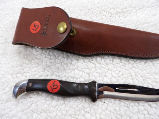 Cutco 5 1/4" Fexed Blad Hunting Knife w/sheath 10 1/2" Total Length