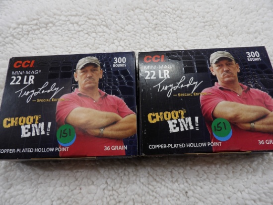 600 Rds 2 Boxes CCI 22 LR Mini-mag 36 gr HP