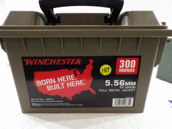 Plastic Ammo Box w/300 Rds Winchester 5.56 55 gr FMJ