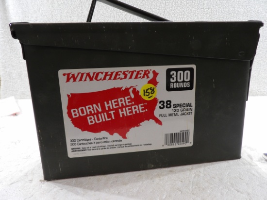 Metal Ammo Can w/300 Rds Winchester 38 Special 130 gr FMJ