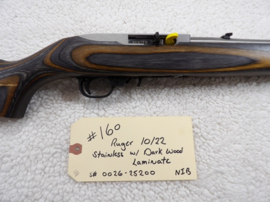 Ruger 10/22 Stainless w/Dark wood Laminate NIB