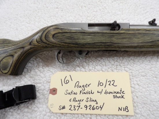 Ruger 10/22 Satin Finish w/Laminate Stock & Ruger Sling NIB