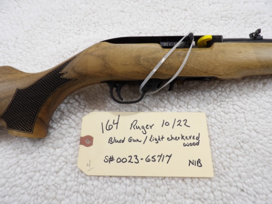 Ruger 10/22 Blued Fun/Light Checkered Wood 1 of 1000 w/Scope Mount NIB