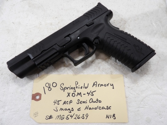 Springfield Armory XDM-45 45 ACP Semi-Auto Pistol 3 Mags, Backstaps, Holster, Mag Holder, Hard Case