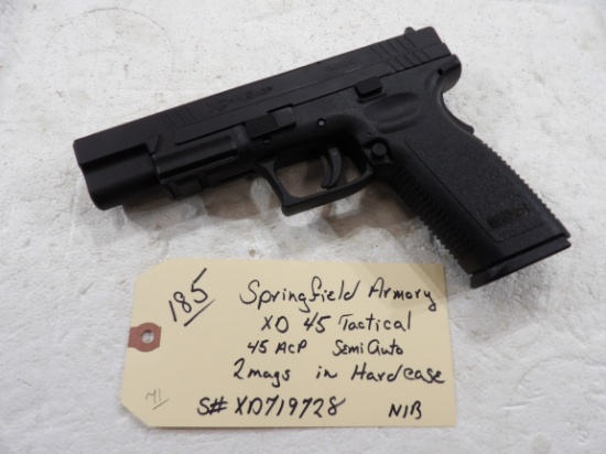 Springfield Armory XD45 Tactical 45 ACP Semi-Auto Pistol 2 Mags in Hard Case w/Holster & Mag Holder