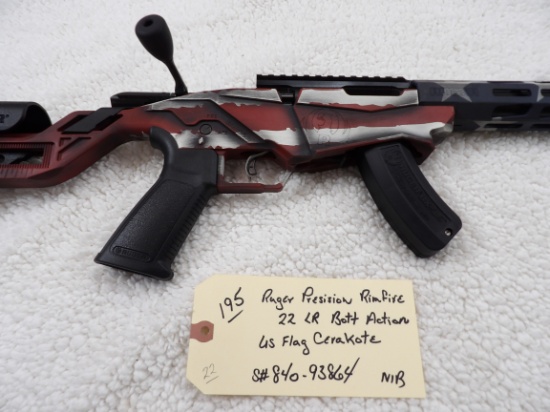 Ruger Precision Rimfire 22 LR US Flag Cerakote NIB