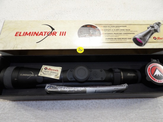 Burris Eliminator III 4-16x50 Scope w/Laser Range Finder & Trajectory Compensation NIB