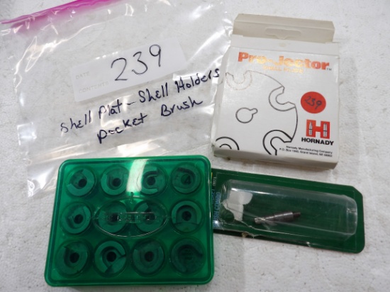Hornady Pro-Jector Shell Plate, Shell Holders & Primer Pocket Brush