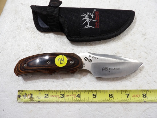 Buck 3 3/4" Fixed Blade RMEF Hunting Knife w/sheath (New)