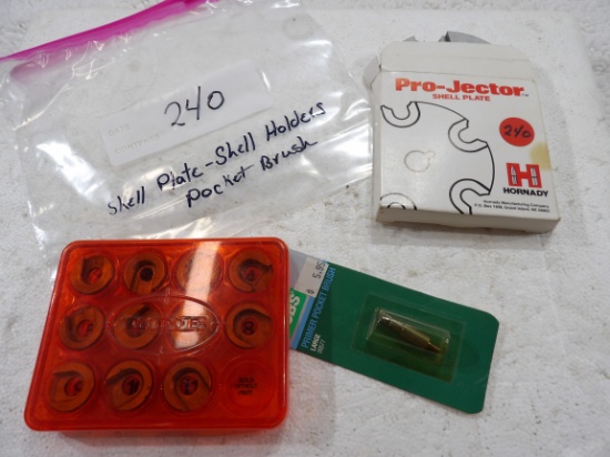 Hornady Pro-Jector Shell Plate, Shell Holders & Primer Pocket Brush