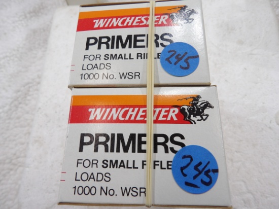 2 Boxes 2000 Count Small Rifle Primers NO. WLR