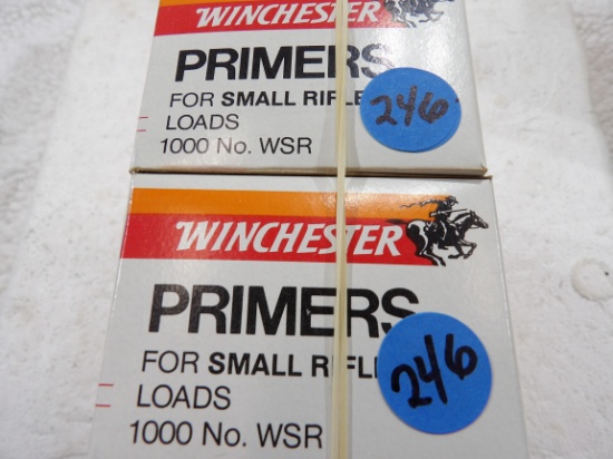 2 Boxes 2000 Count Small Rifle Primers NO. WLR