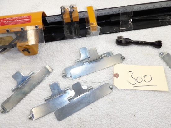 Arrow Making Tools:  Arrow Shaft Saw, Arrow Straightener, & Fletching Tools