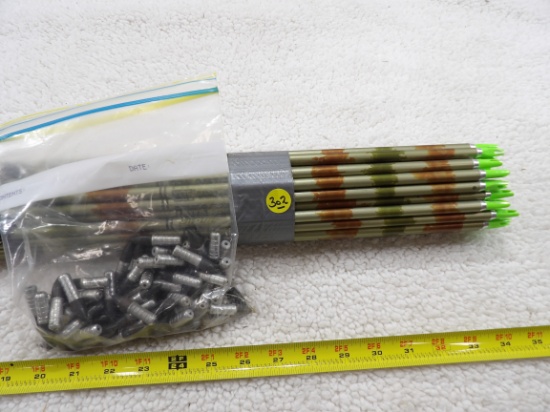 54 Ct Easton 2315 Lite XX75 Arrow Shafts w/Nocks & Inserts 36" Camo Hunter