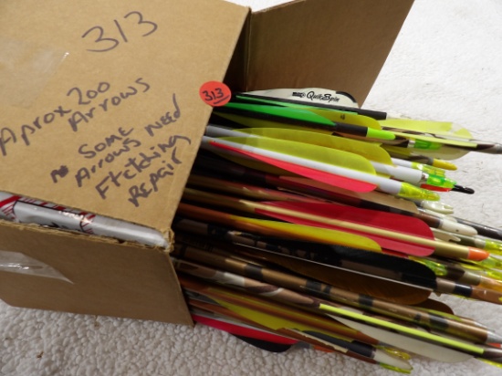 Approx 200 Ct Arrows (Some Needing Fletching Repairs)
