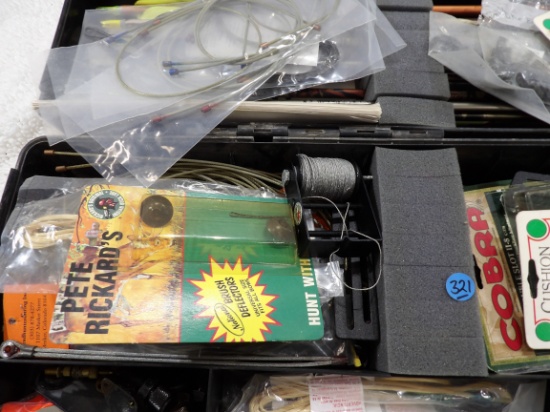 Oneida Bow Part (Strings, cams, power cables site, bow service book, etc. in An Arrow case w/12 Arro