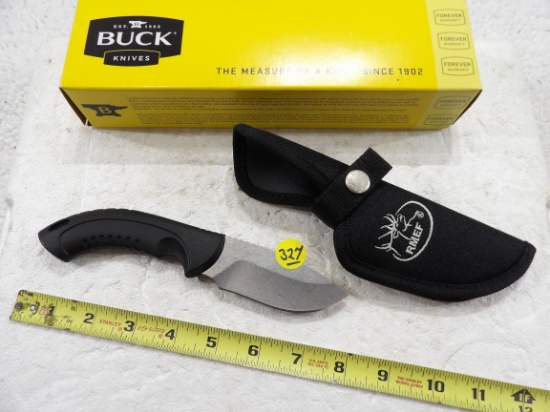 Buck Knife (RMEF) in Sheath 3 1/4" Blade 8" Total Lengrh NIB