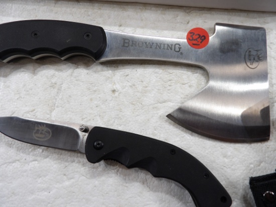 RMEF Small Hatchet & Folding Knife Set