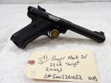 Ruger Mark IV 22 LR Target Blued Semi-Auto Pistol 5 1/5 Barrel 2 Mags in Hard Case NIB