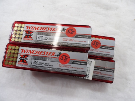 400 Rds 4 Boxes Winchester 22 LR 40 gr Round Nose