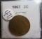 1867- Two Cent Coin
