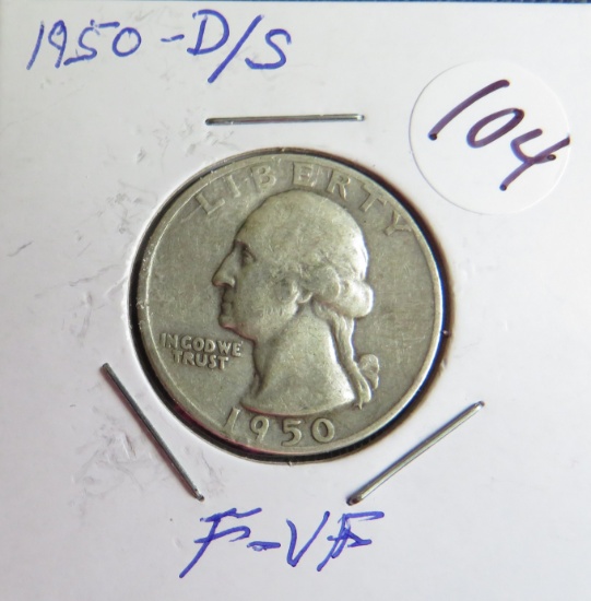 1950-D/S Washington Quarter